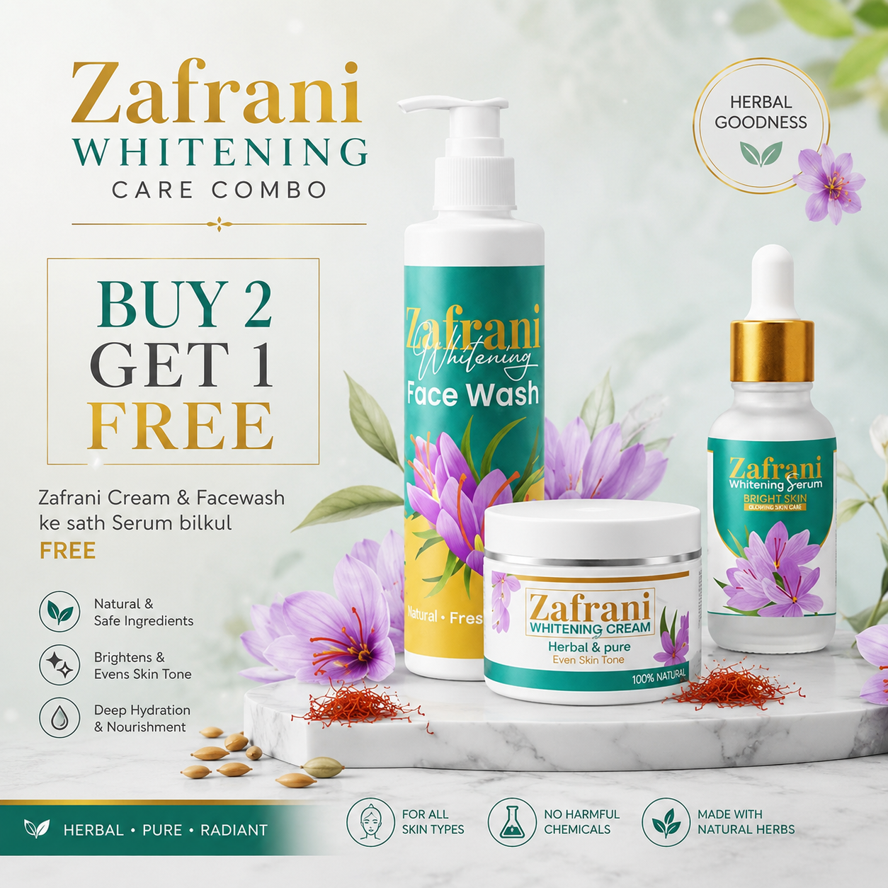 Zafrani Skincare Deal – Buy Face Wash & Whitening Cream